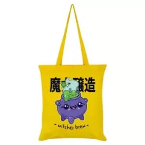 Kawaii Coven Witches Brew Tote Bag (One Size) (Yellow/Black/Lilac)