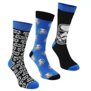 Star Wars Crew Socks 3 Pack Childrens - Blue