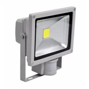 Lighthouse IP65 Ultra Efficient LED Grey Aluminium PIR Floodlight - 20 Watt