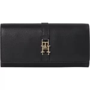 Tommy Hilfiger Th Plush Lrg Flap Wallet - Black
