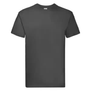 Fruit Of The Loom Mens Super Premium Short Sleeve Crew Neck T-Shirt (2XL) (Light Graphite)
