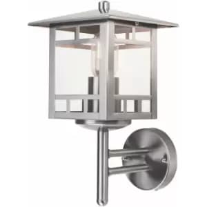 Loops - Outdoor IP44 Wall Light Stainless Steel LED E27 100W