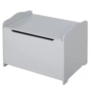 HOMCOM 40x60cm Kids Safe Closing Storage Box 3 Yrs Plus Grey