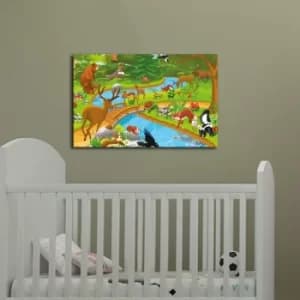 4570CO-2 Multicolor Decorative Canvas Painting