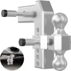VEVOR Adjustable Trailer Hitch, Fits 2" Receiver, 6" Drop Ball Mount Hitch w/ Forged Aluminum Shank & Two Iron Balls, 12500 LBS Towing Capacity for