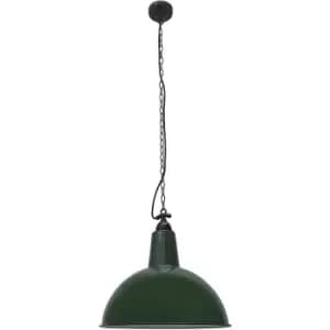Faro Lou - 1 Light Dome Ceiling Pendant Green, E27