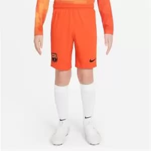 Nike FC Barcelona Dri-Fit Stadium Shorts Juniors - Orange