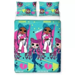 LOL Surprise Childrens/Kids OMG Beat Reversible Duvet Cover Set (Single) (Multicoloured)