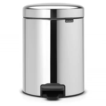 Brabantia 5 Litre New Icon Pedal Bin - Brilliant Steel