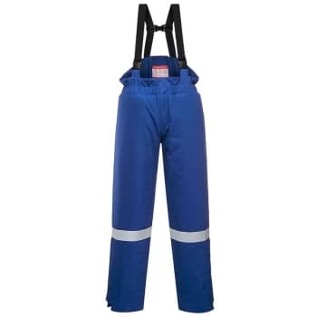 Portwest - FR58RBRM - sz M FR Anti-Static Winter Salopettes - Royal Blue