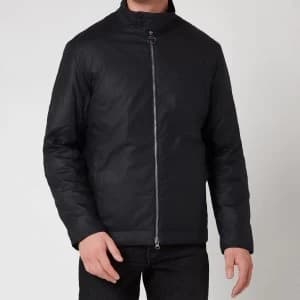 Barbour Tartan Mens Barnby Wax Jacket - Navy - L