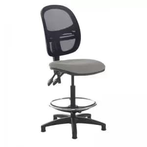 Jota mesh back draughtsmans chair with no arms - Slip Grey