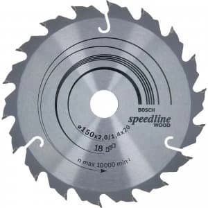 Bosch Speedline Wood Cutting Saw Blade 150mm 18T 20mm