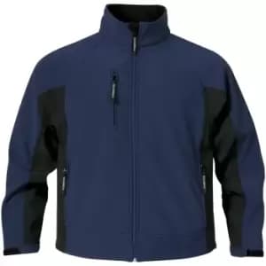Stormtech Mens Bonded TeflonA DWR Wind/Water Repellent Jacket (3XL) (Navy/Black)