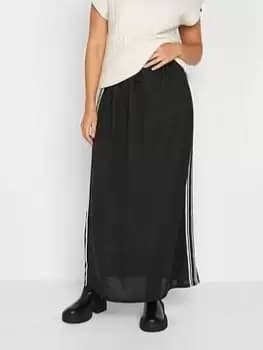 Long Tall Sally Mono Stripe Panel Skirt, Black, Size 12, Women