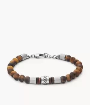 Fossil Men Heritage Tiger's Eye Beaded Bracelet