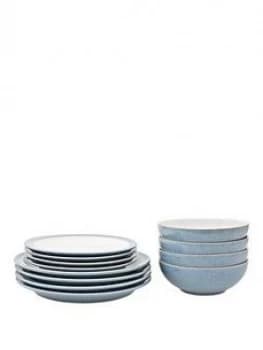 Denby Elements 12 Piece Dinner Set ; Blue