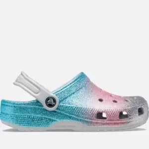 Crocs Unisex Kids Classic Glittered Rubber Clogs - UK 1 Kids