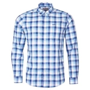 Barbour Mens Wardlow Tailored Shirt Blue Large