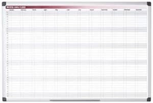 Bi-Office Magnetic 52-Week Annual Planner 90x60cm