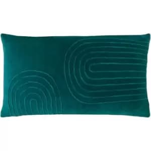 Furn. - Mangata Soft Velvet Cushion 30x60cm Teal - Teal