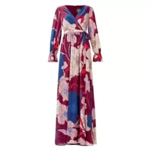 Adrianna Papell Printed Chiffon Gown - Multi