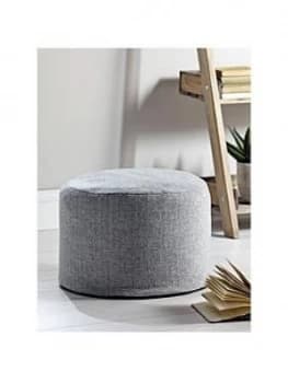 Cox & Cox Herringbone Wool Pouffe