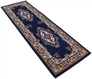 Maestro Traditional Short Pile Runner - 67x200cm - Navy.
