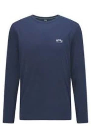 Hugo Boss Togn Curved Long Sleeve T-Shirt Navy Size M Men