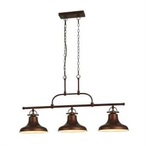 3 Light Bar Pendant Brown, White, E27