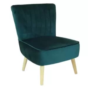 Velvet Cocktail Chair Forest Green