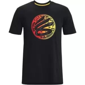 Under Armour Armour Curry Gradient Short Sleeve T-Shirt Mens - Black