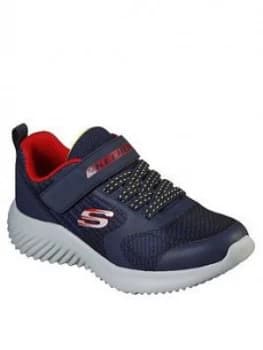Skechers Boys Bounder Strap Trainer - Navy
