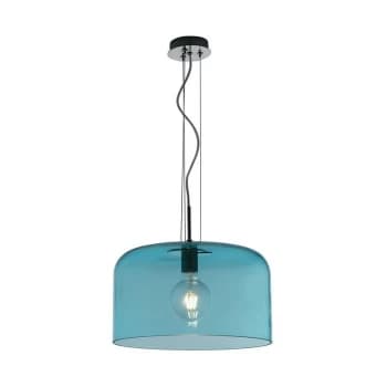 Fan Europe Luce_Ambiente_Design - Glass Dome Ceiling Pendant, Blue, E27