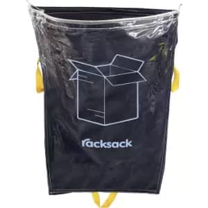Racksack , capacity 160 l, cardboard box symbol, blue/transparent