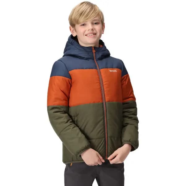 Regatta Boys Lofthouse VII Full Zip Padded Jacket 7-8 Years - Chest 63-67cm (Height 122-128cm) Admiral Blue/Burnt Copper RKN144B-T5Z-7