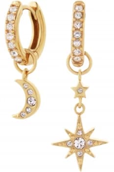 Olivia Burton Celestial Moon & North Star Huggie Hoops Gold Earrings OBJCLE39