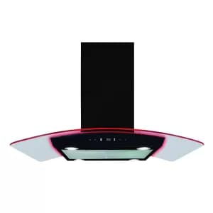 CDA EKPK90SS 90cm Curved Glass Island Cooker Hood