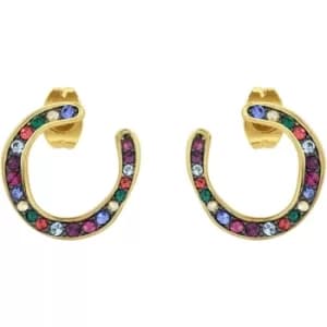 Ladies Adore Base metal Signature Organic Circle Hoop Earrings
