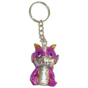 Pink Adorable Dragon Keyring (Pack of 12)
