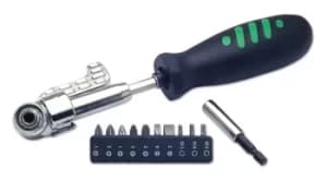 Laser Tools 2517 Screwdriver 3 Way Angled Head 10 Bits