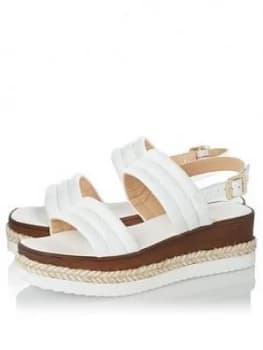 Dune London Kazzy Wedge Sandal - White, Size 3, Women