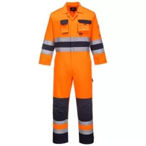 Portwest Nantes Hi Vis Overall Orange / Navy 2XL
