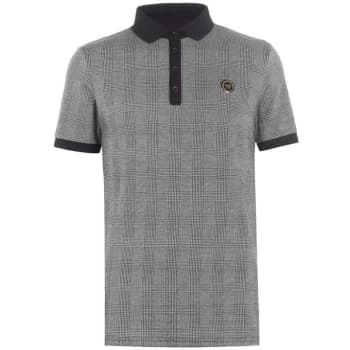 Presidents Club Check Polo Shirt - Grey