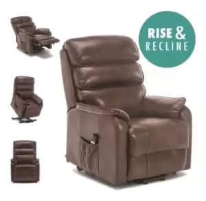 Buckingham rise rec brown leather recliner