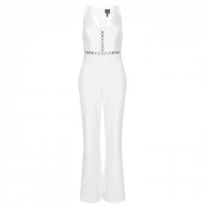 Adrianna Papell Racer Back Jumpsuit - Ivory