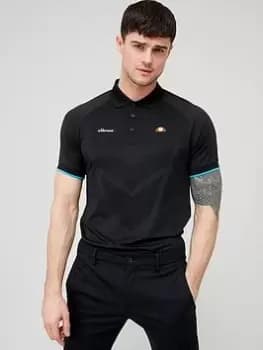 Ellesse Golf Alberto Polo Shirt - Black, Size 2XL, Men