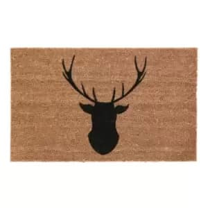 Premier Housewares Natrual Coir Doormat - Stag