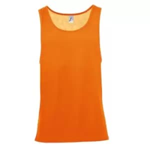SOLS Unisex Jamaica Sleeveless Tank / Vest Top (M) (Neon Orange)