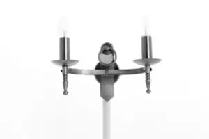 Mitre 2 Light Aged Iron Twin Wall Light